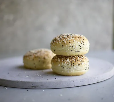 Brioche Hamburger Bollen Black & White